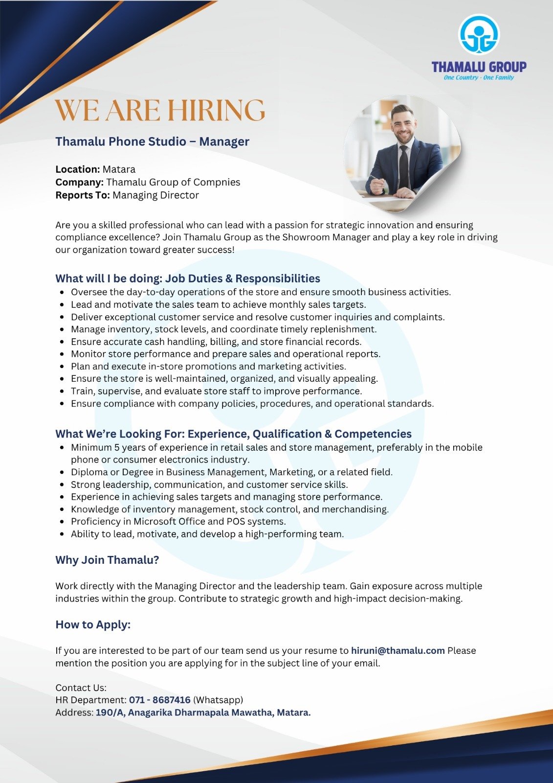 Manager (Thamalu Phone Studio )