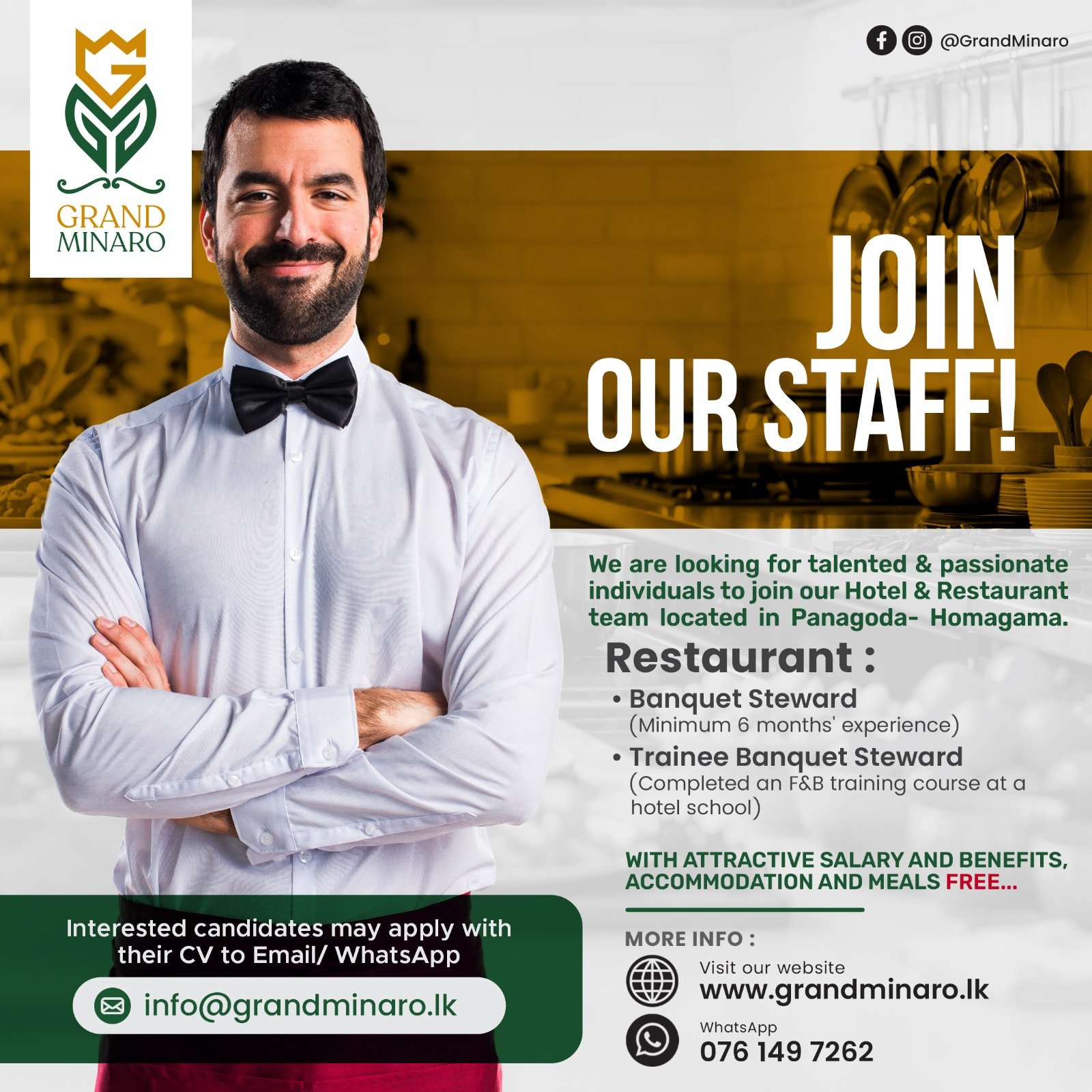 Trainee Banquet Steward